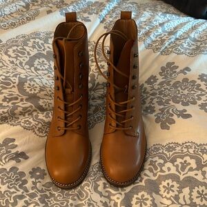 New Madewell Pattie lace up boot, 8.5